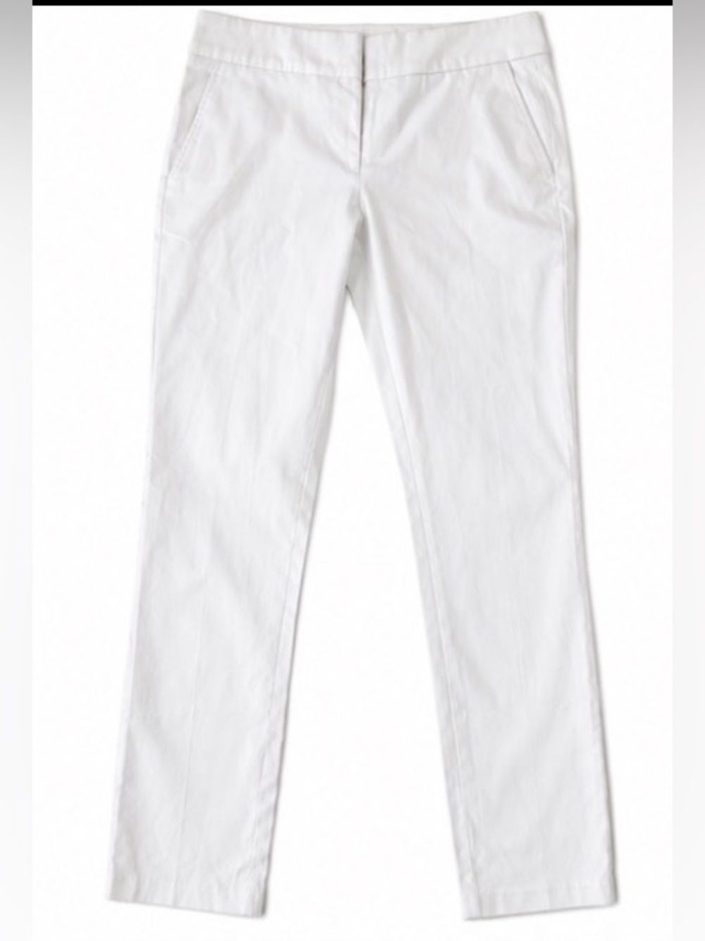 ECI Women's White Straight-Slim Pants